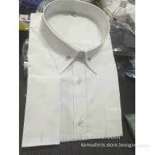 Men's Eyelet Pin Collar Dress Shirt White Shirts